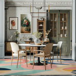 Abstract Color Motion Hand Tufted Rug