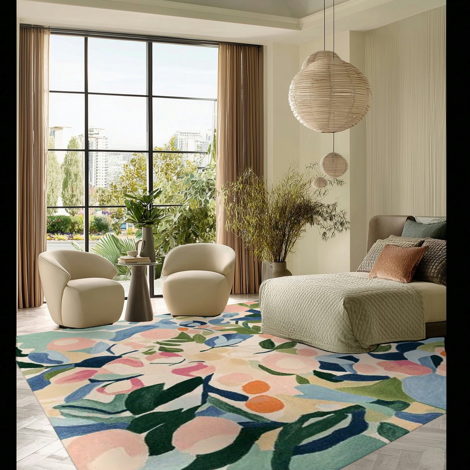 Abstract Nature Echo Hand Tufted Rug