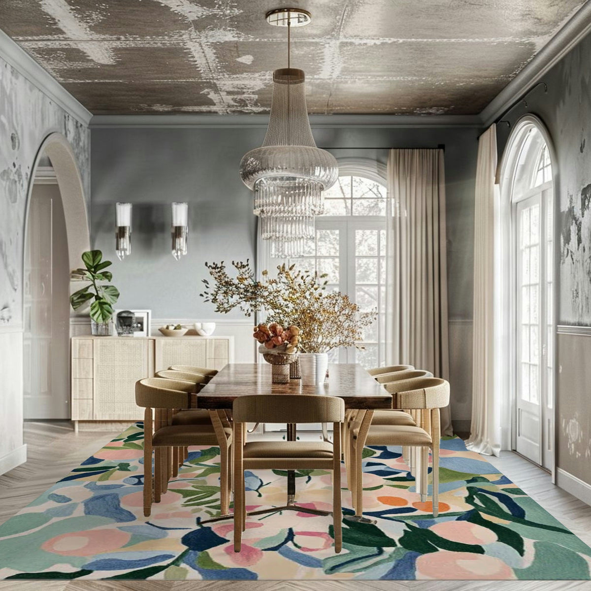 Abstract Nature Echo Hand Tufted Rug