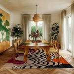 Abstract Odyssey Hand Tufted Viscose Rug