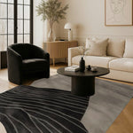Abstract Rhythmic Line Hand Tufted Rug