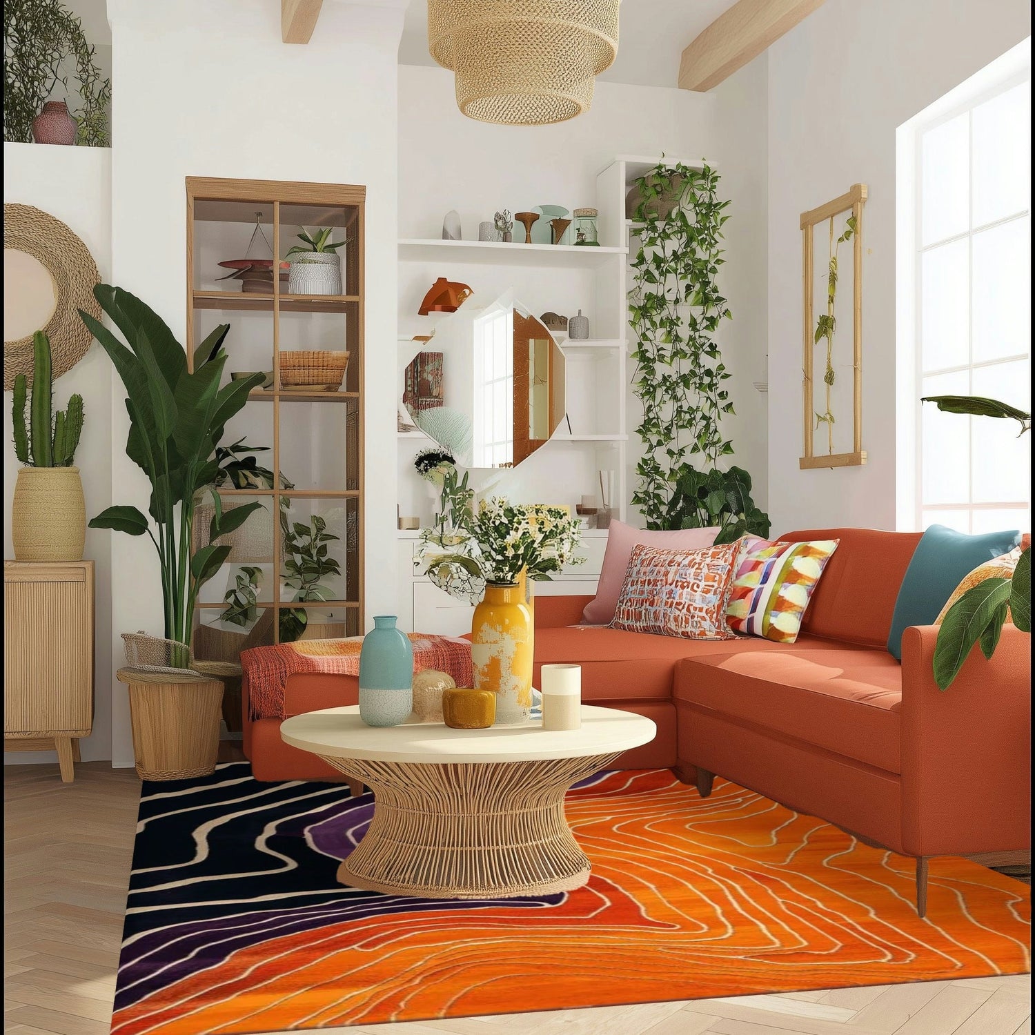 Art Deco Current Hand Tufted Rug