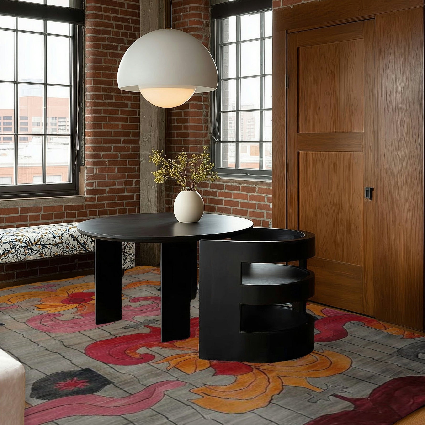 Baroque Fire Bloom Hand Tufted Rug