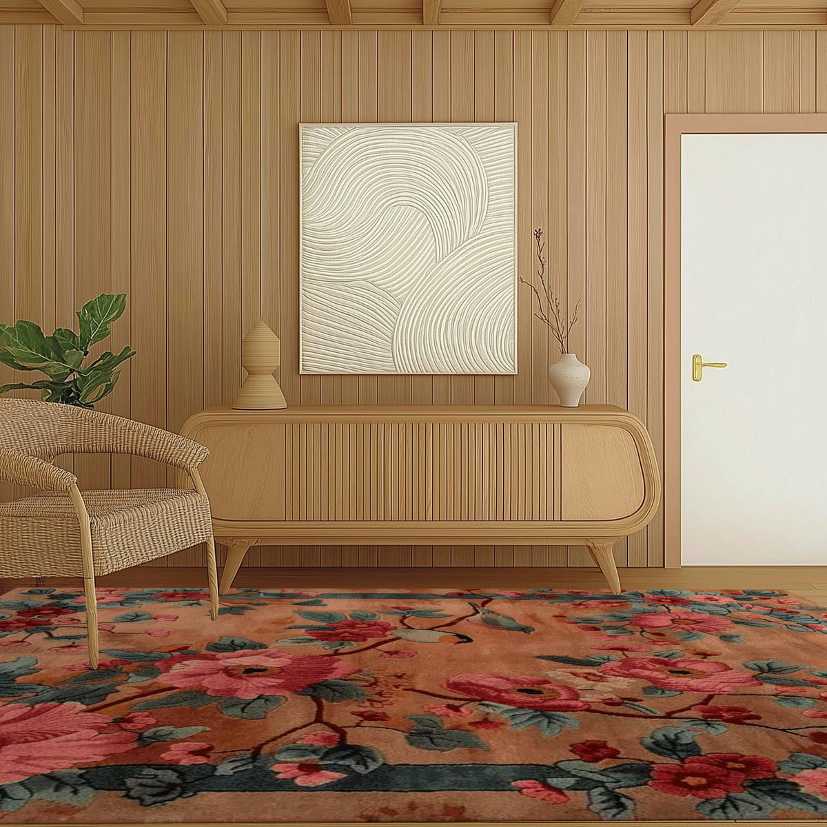 Birdsong in Bloom Hand Knotted Rug