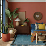 Black and Blue Scallop Jute Rug