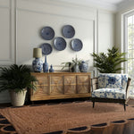 Black and Natural Scallop Jute Rug