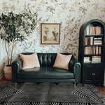 Black and White Scallop Jute Rug