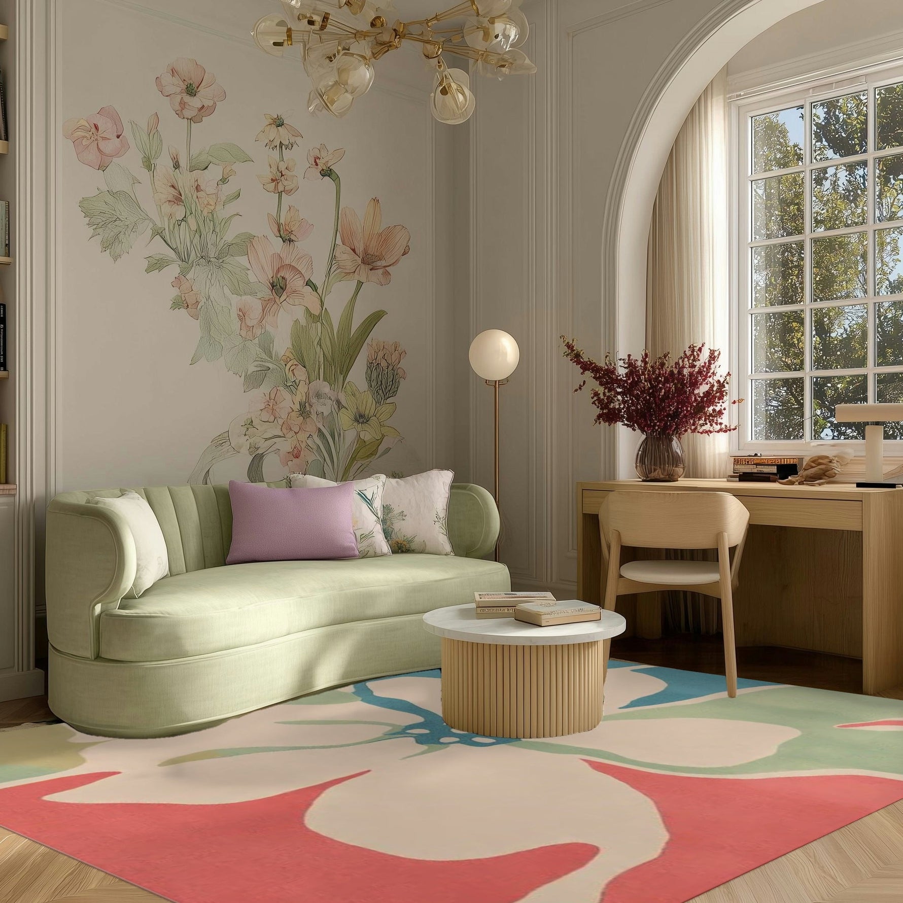 Bloom Tide Light Hand Tufted Rug