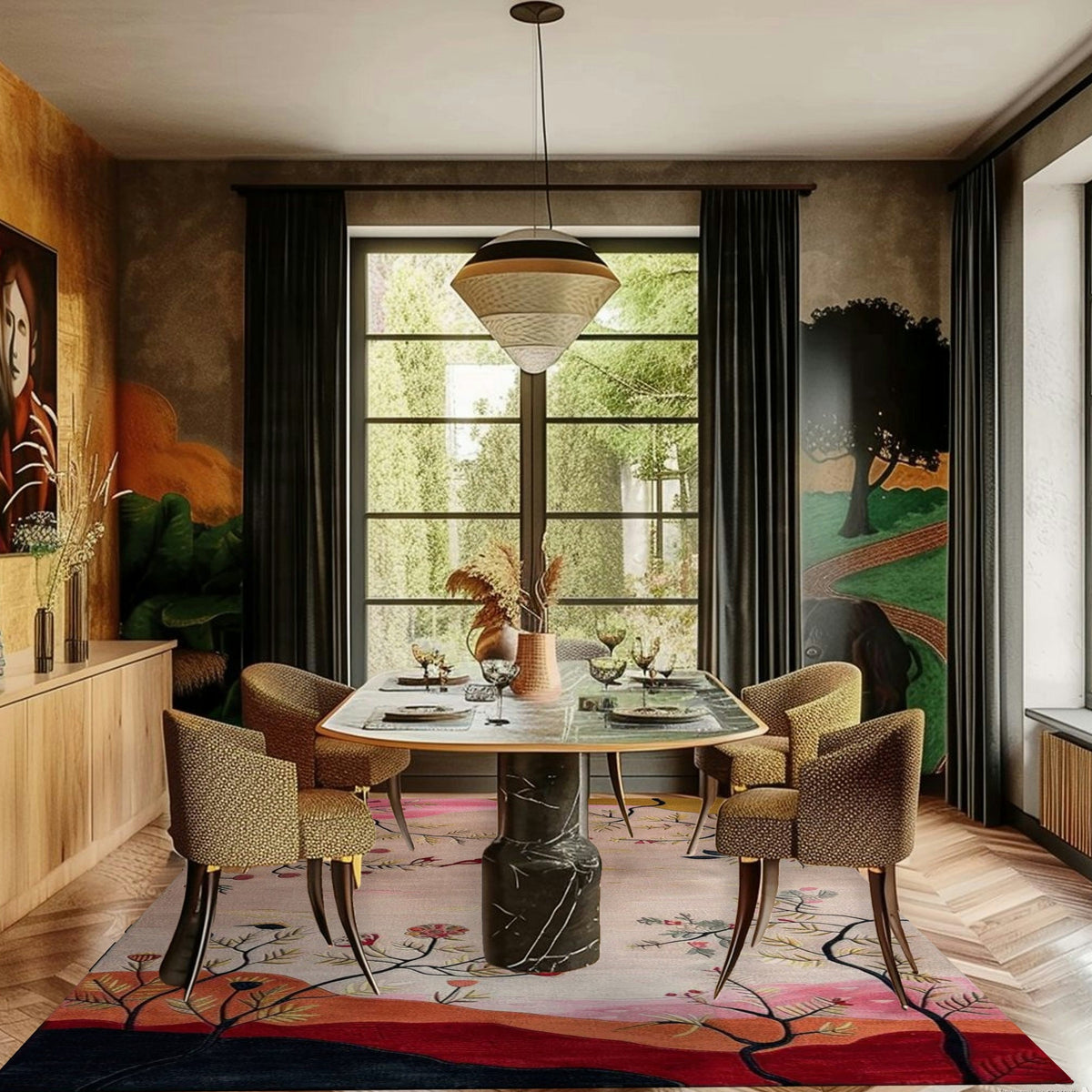 Bloomed Terrain Hand Tufted Rug