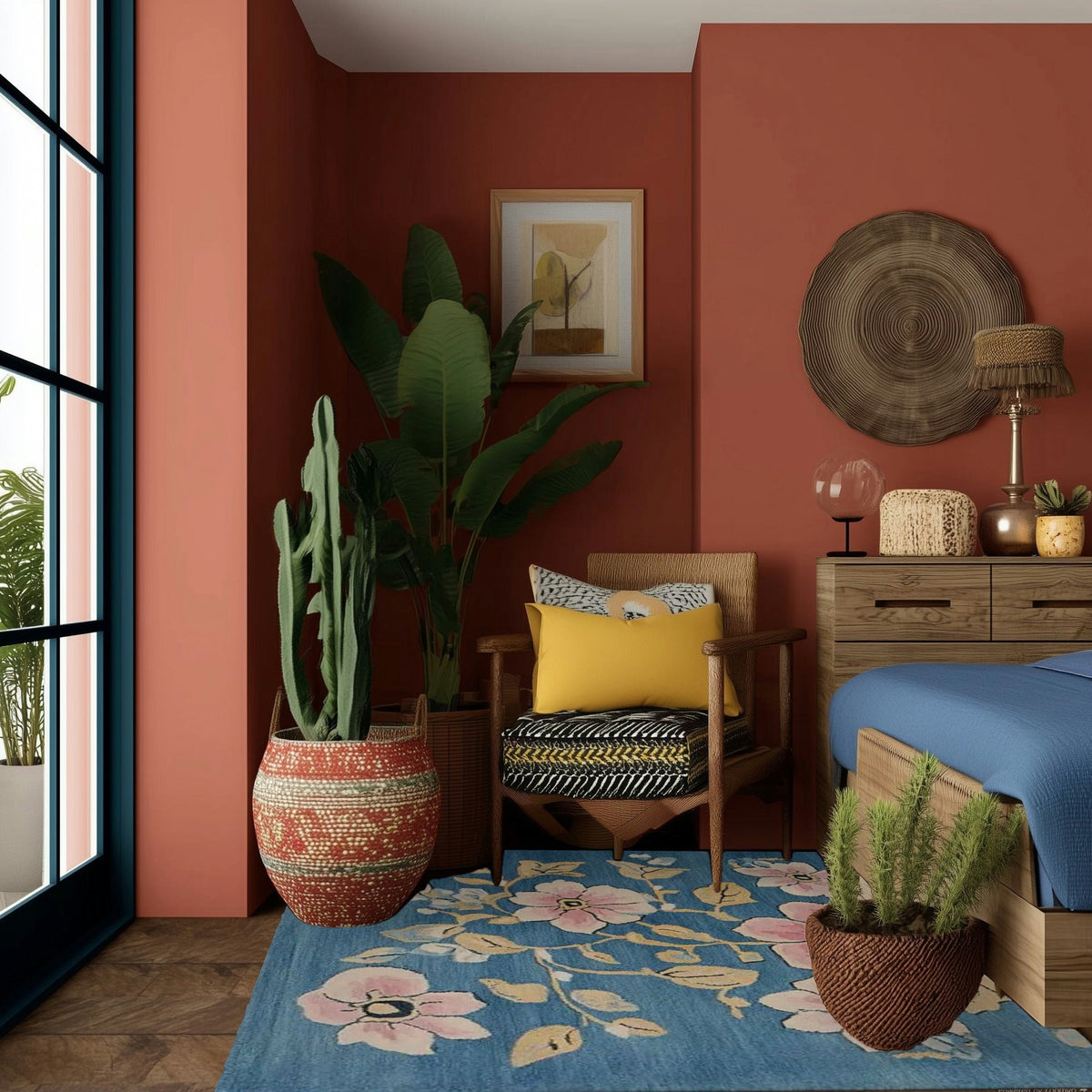 Blossom Vine Tapestry Hand Tufted Wool Rug