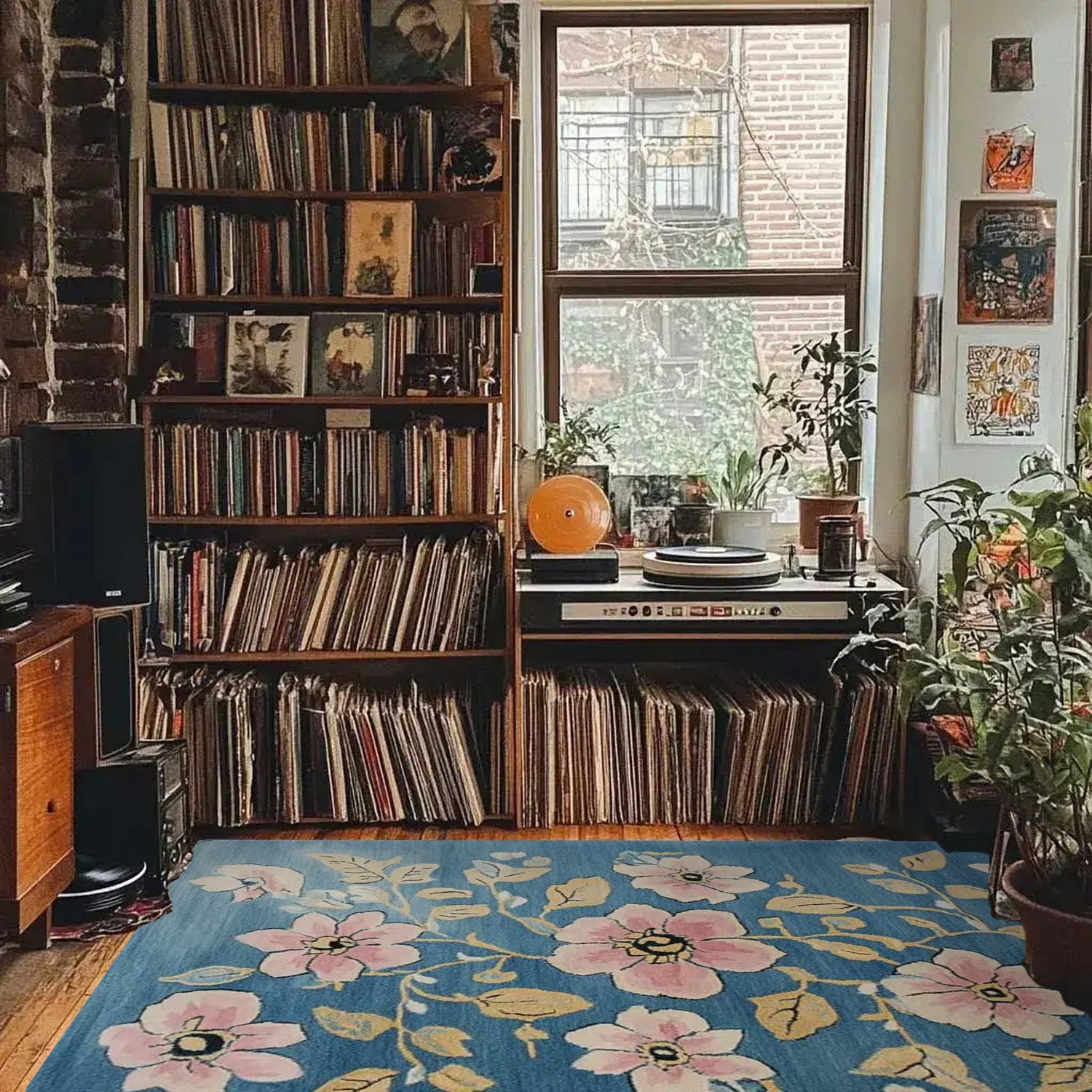 Blossom Vine Tapestry Hand Tufted Wool Rug