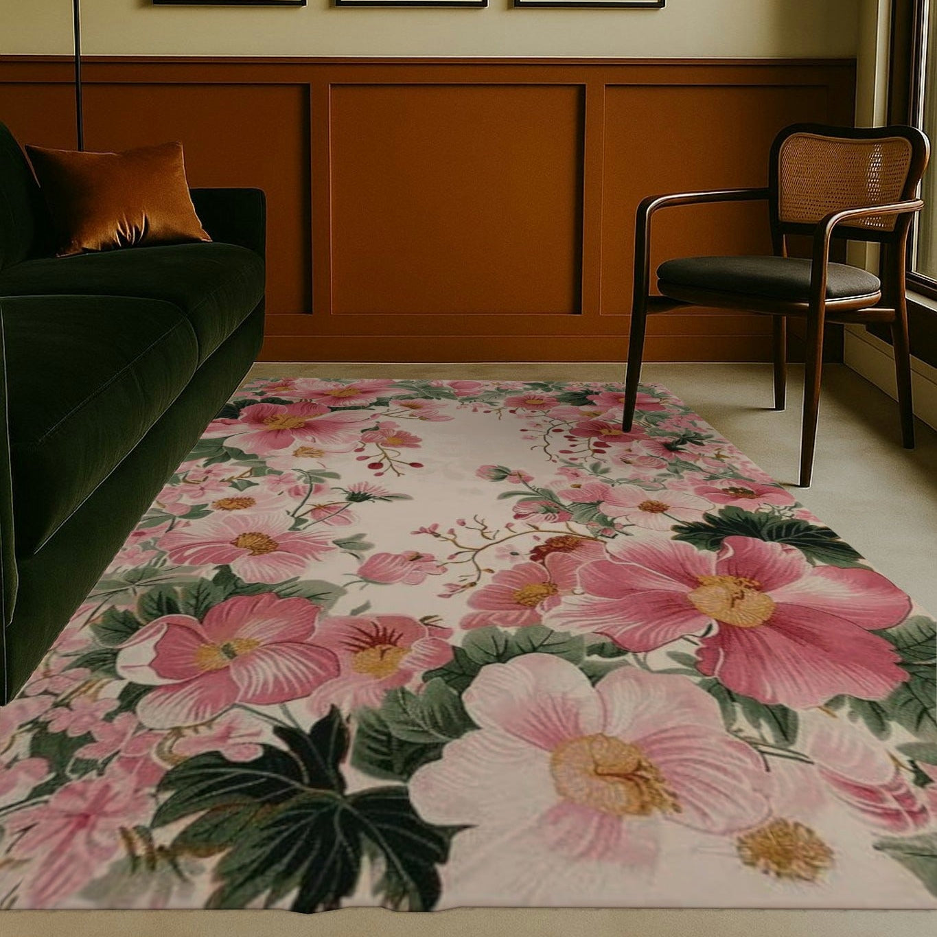 Blush Garden Bloom Hand Tufted Rug