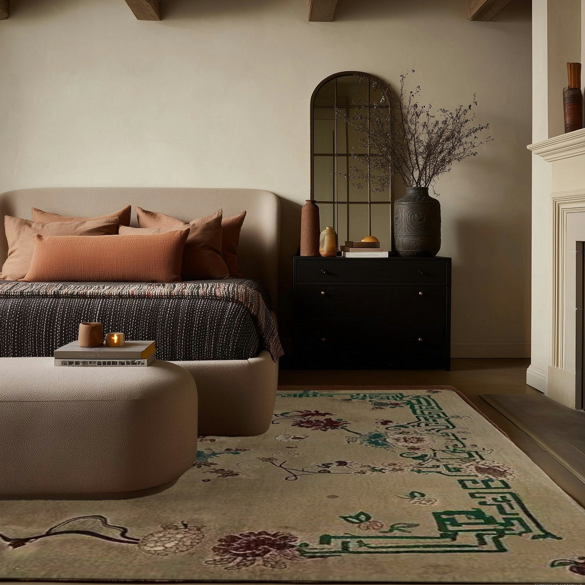 Celestial Floral Dream Hand Knotted Rug