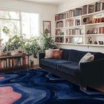 Chromatic Currents Hand Tufted Rug