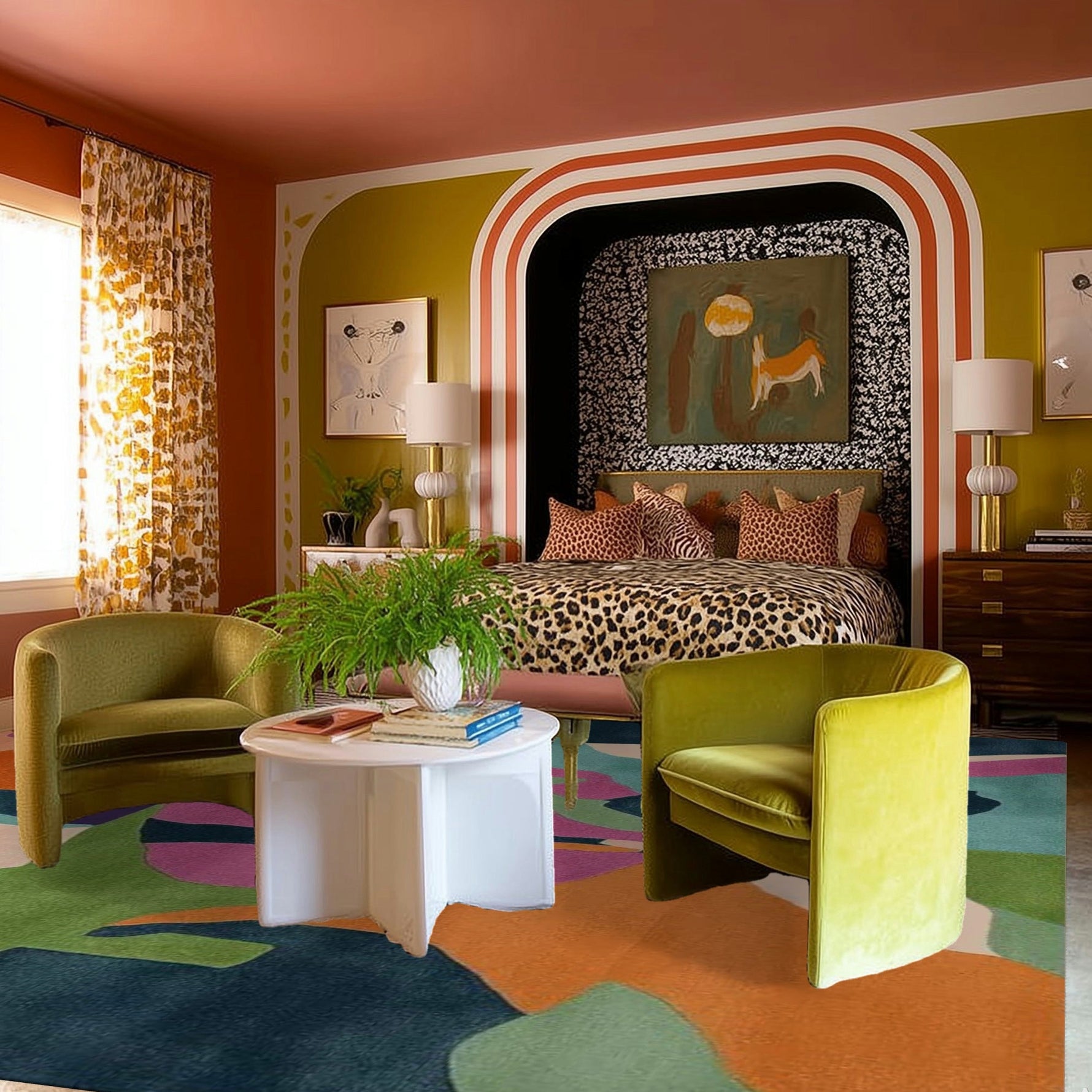 Chromatic Terrain Flow Hand Tufted Rug