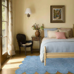 Circle of Life Braided Area Jute Rug - Blue