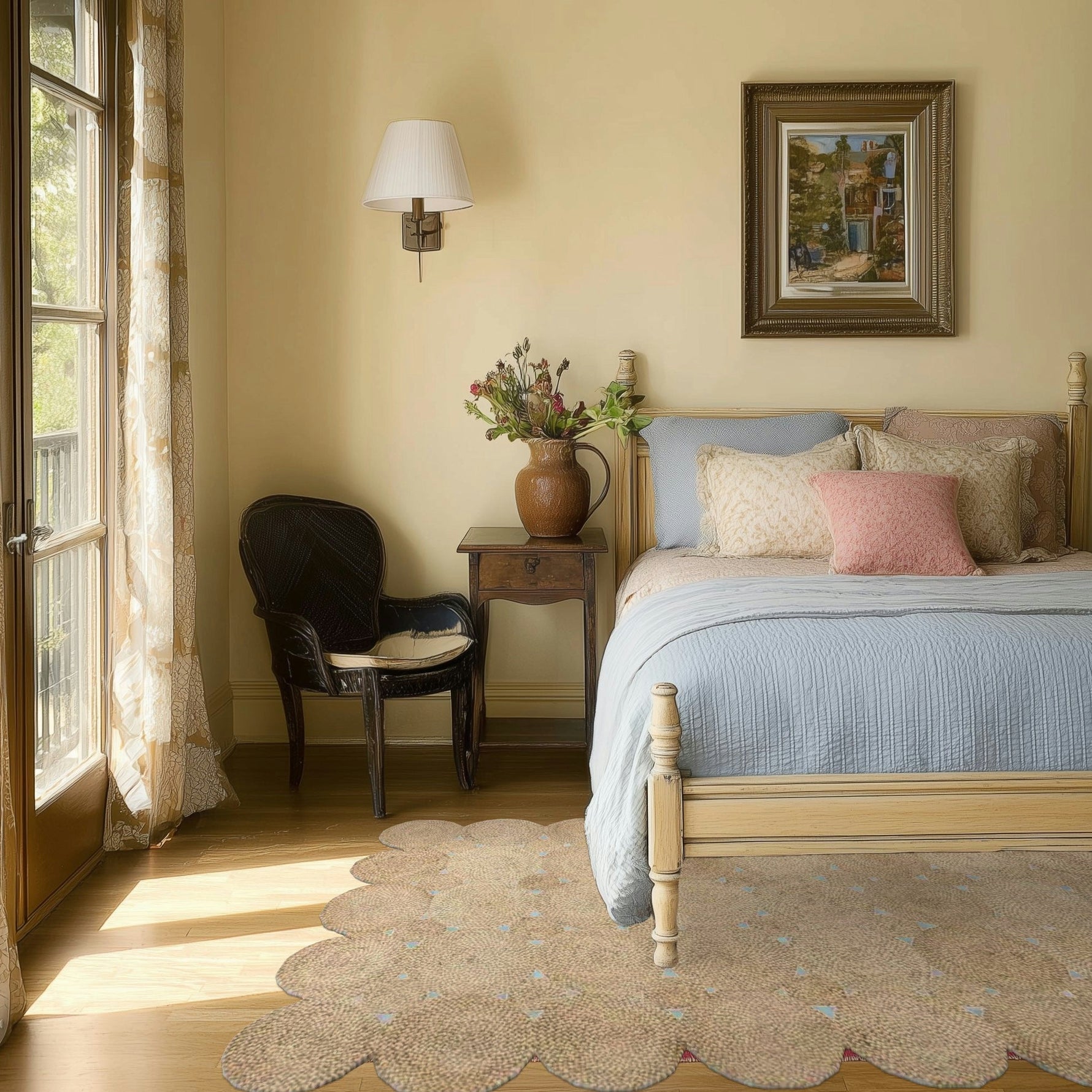 Circle of Life Braided Area Jute Rug - Natural