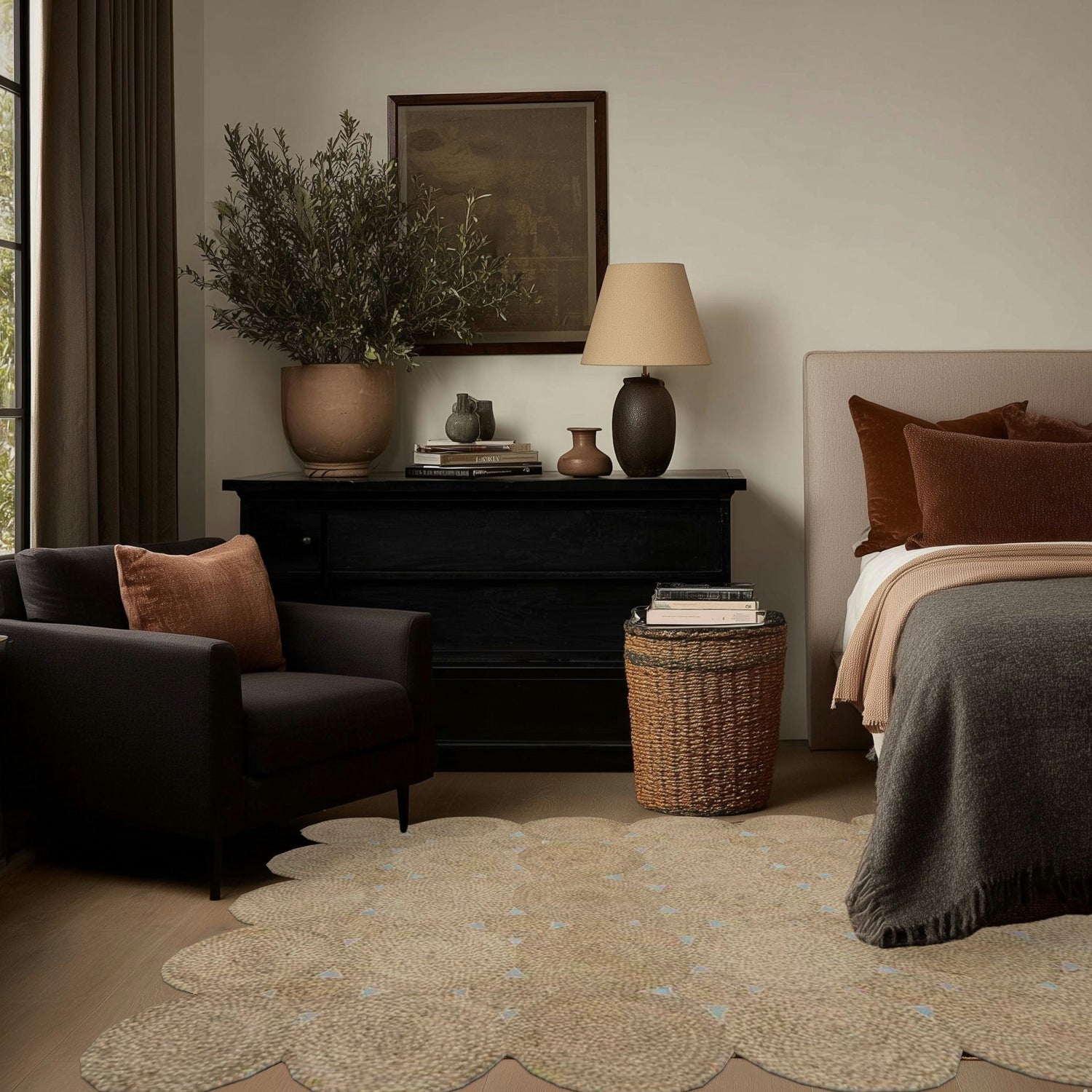 Circle of Life Braided Area Jute Rug - Natural