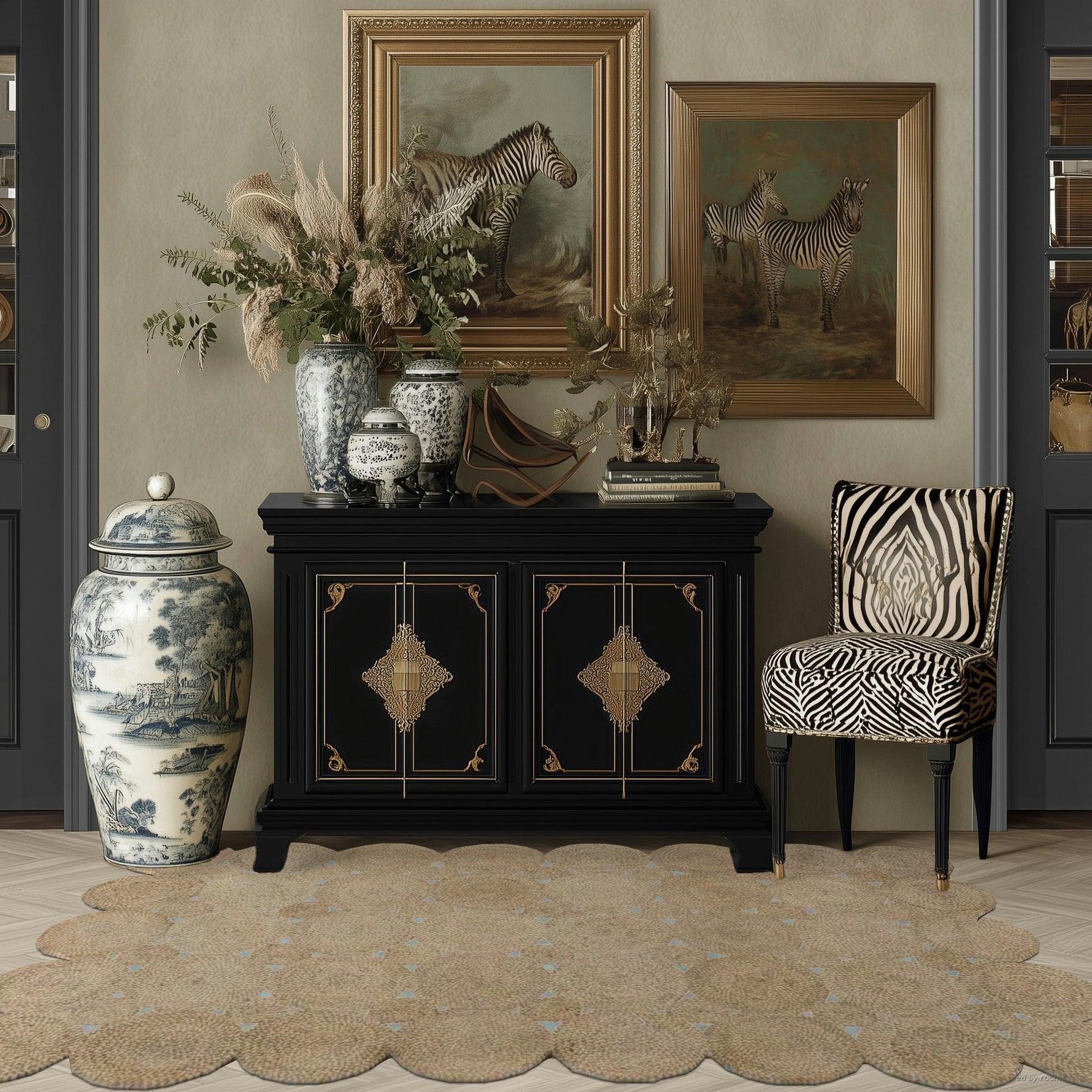 Circle of Life Braided Area Jute Rug - Natural