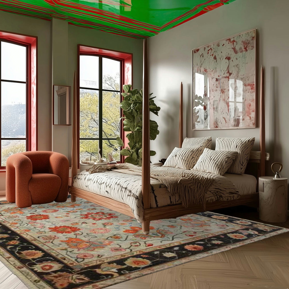 Classic Charm Handwoven Hand Tufted Rug