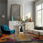 Colorful Kaleidoscope Hand Knotted Area Rug
