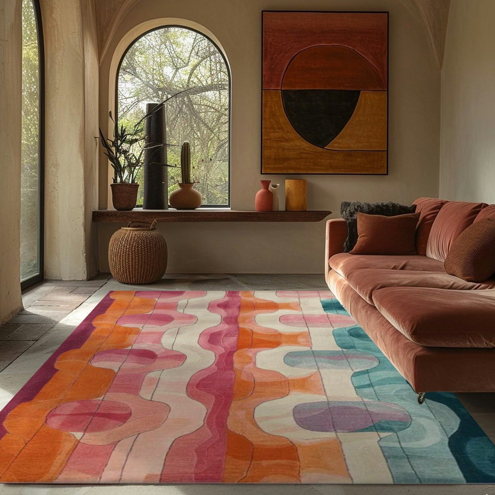 Colorful Moves Hand Tufted Rug