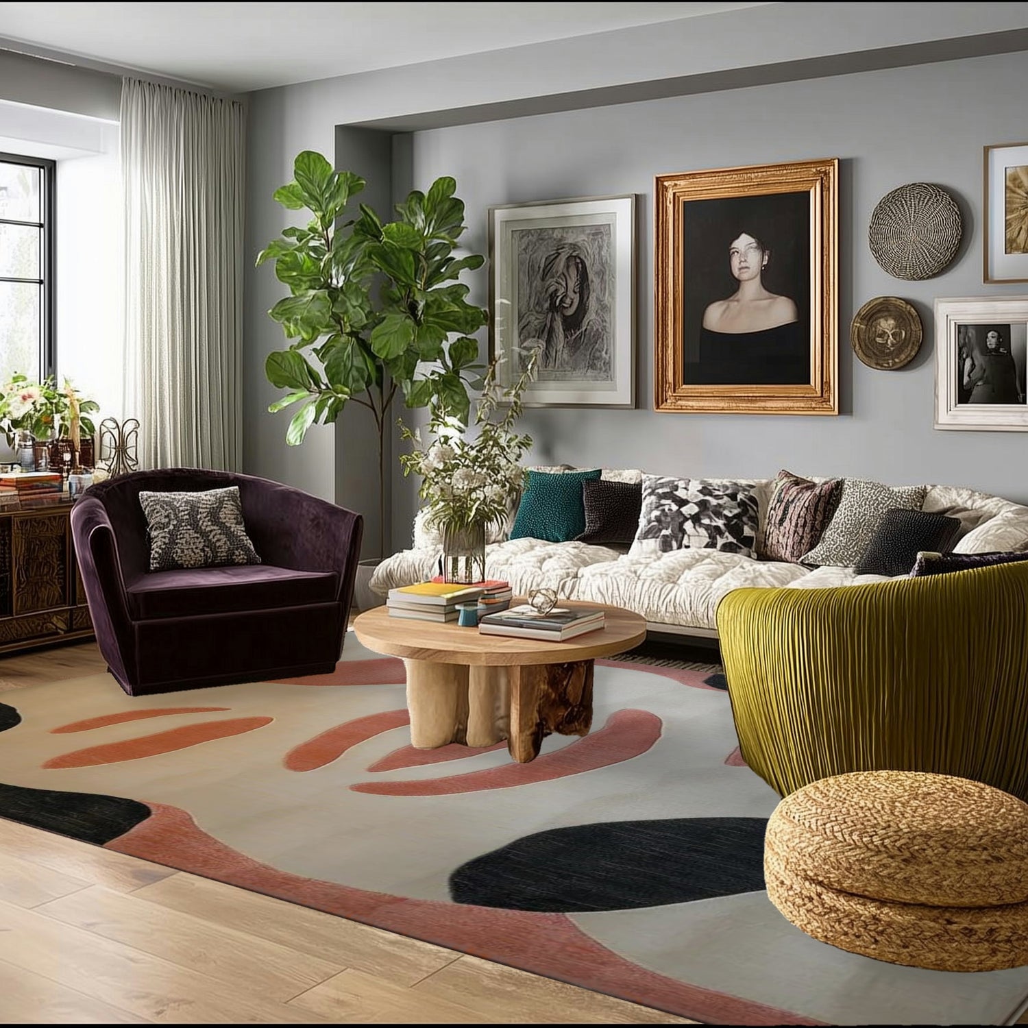 Coral Whisper Hand Tufted Wool Rug