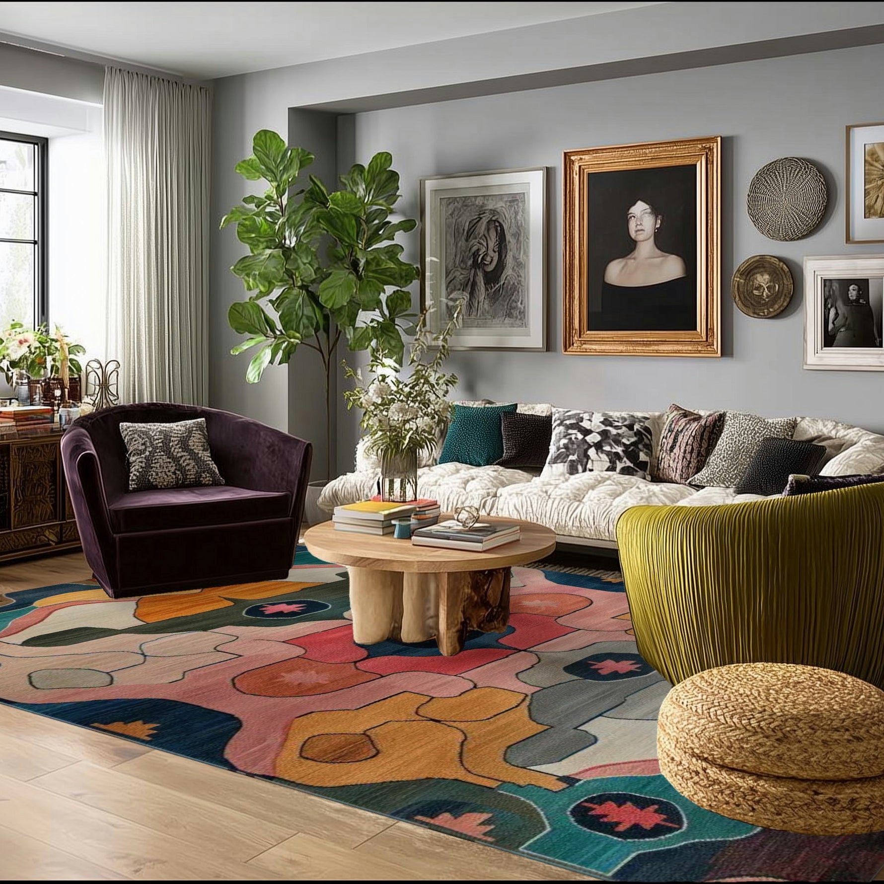 Cosmic Tides Hand Tufted Rug