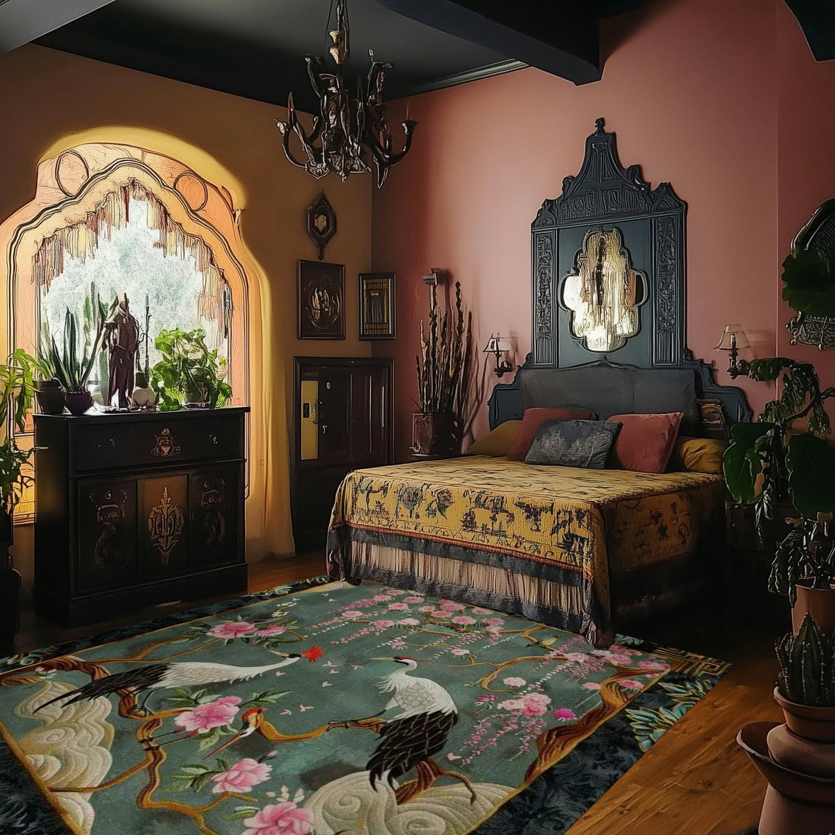 Crane's Graceful Sway Hand Tufted Rug