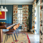 Crimson Bloom Scroll Hand Tufted Rug
