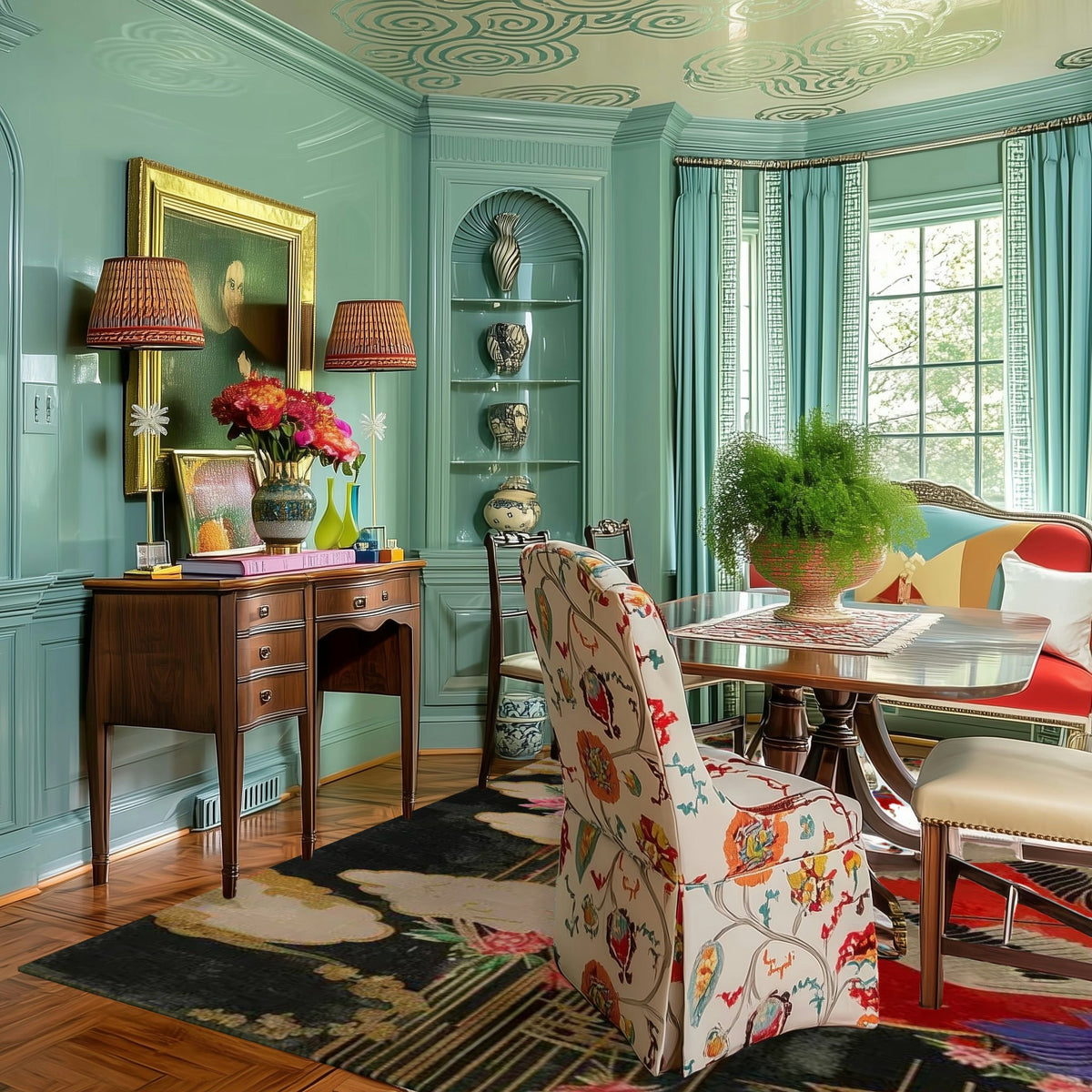 Crimson Crane Legacy Hand Tufted Rug