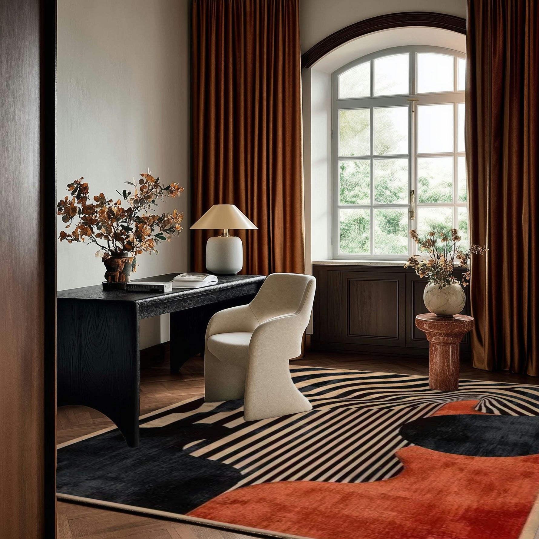 Crimson Noir Classic Hand Tufted Rug