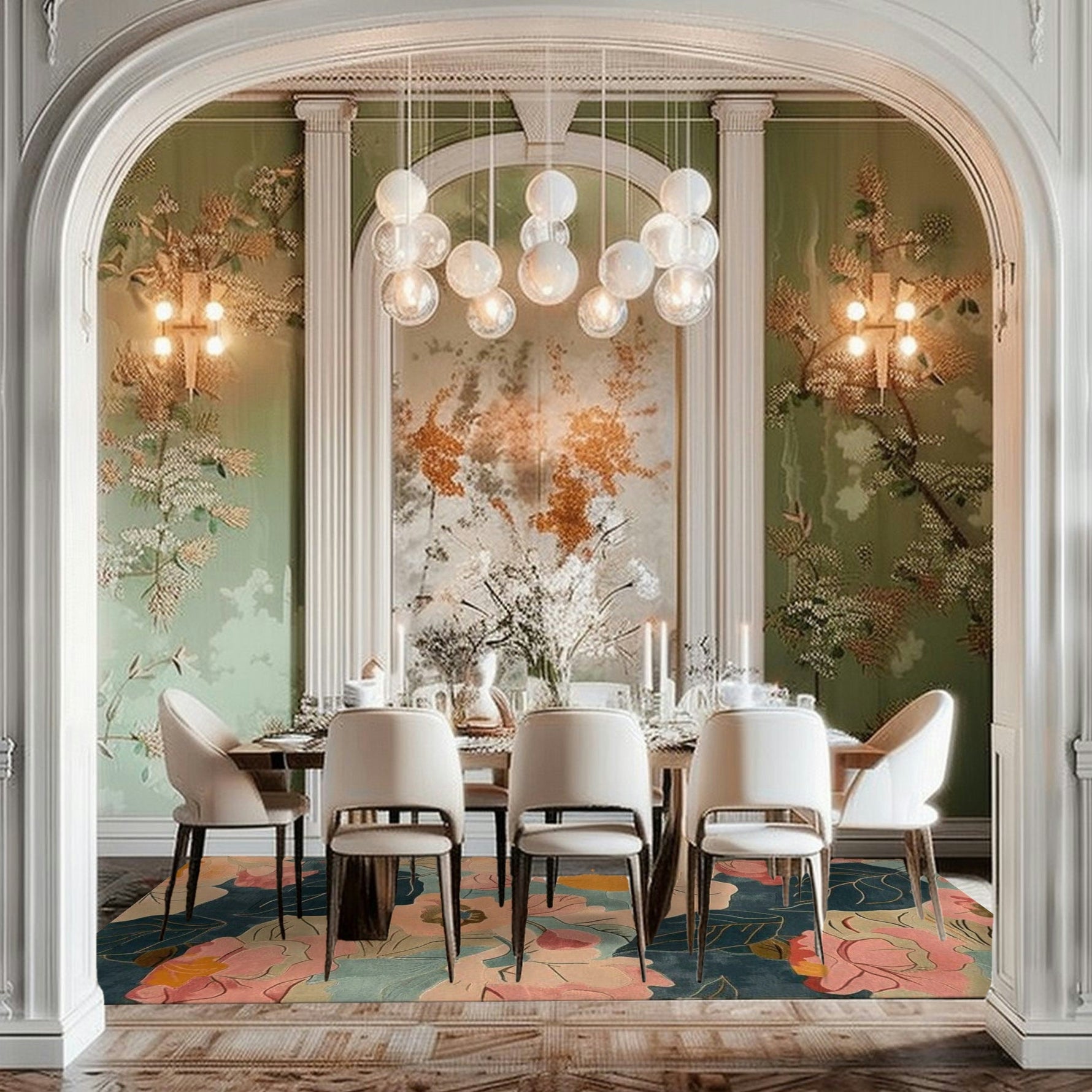 Dance of Petals Hand Tufted Rug