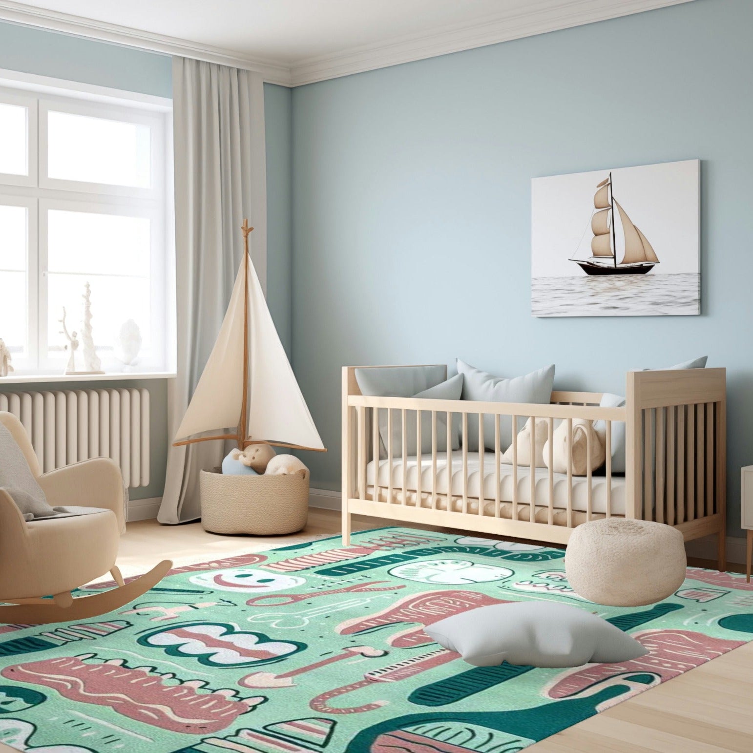 Dental Doodles Hand Tufted Rug