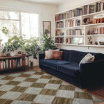 Diamond Checker Jute Rug - Natural and White