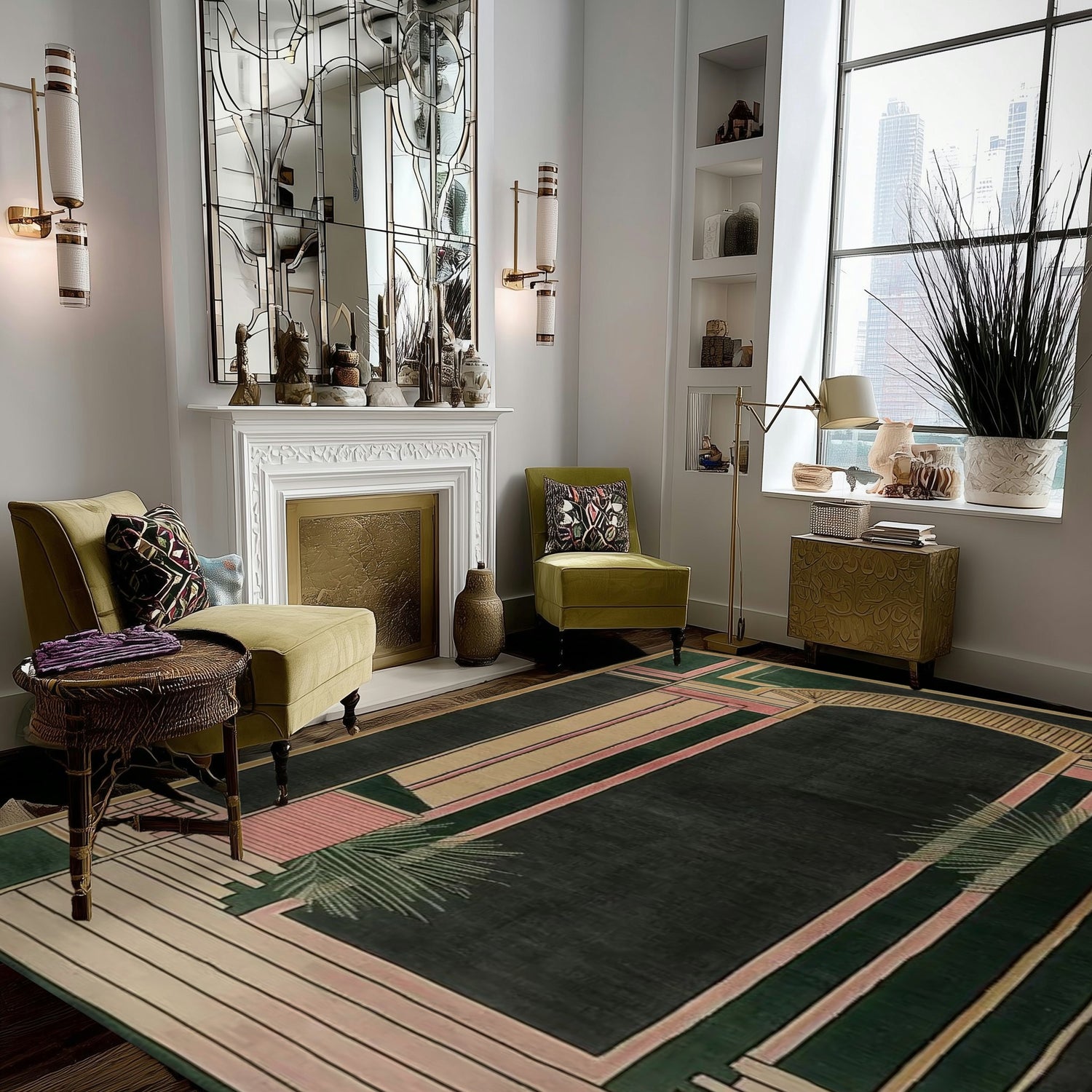 Dragon Gate Realm Hand Tufted Wool Rug