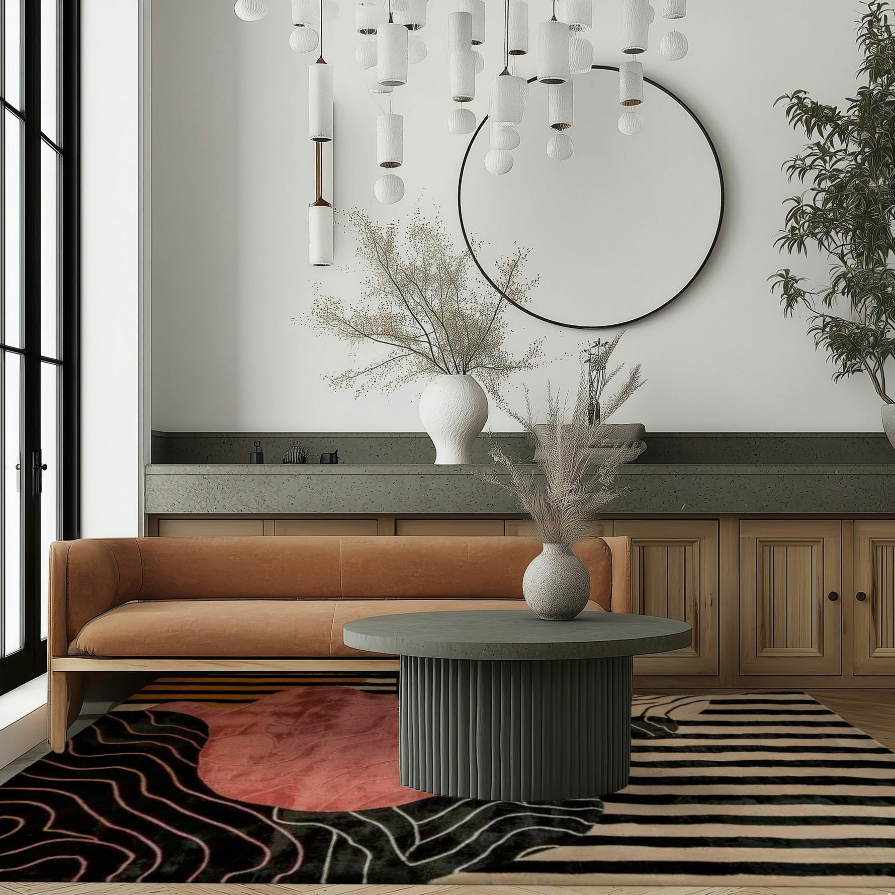 Dusky Petals Hand Tufted Rug