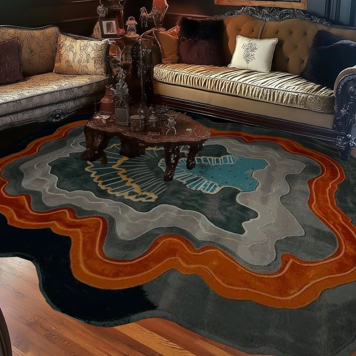 Earth Rift Flow Hand Tufted Rug
