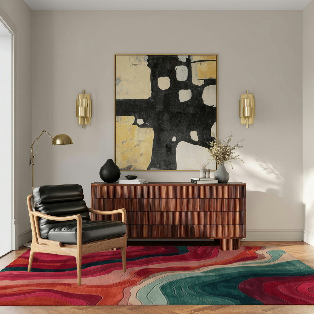 Echoes of Color Hand Tufted Rug