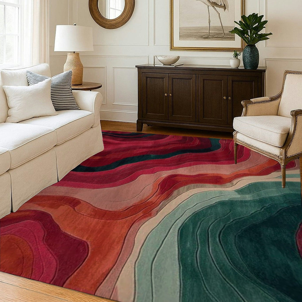 Echoes of Color Hand Tufted Rug