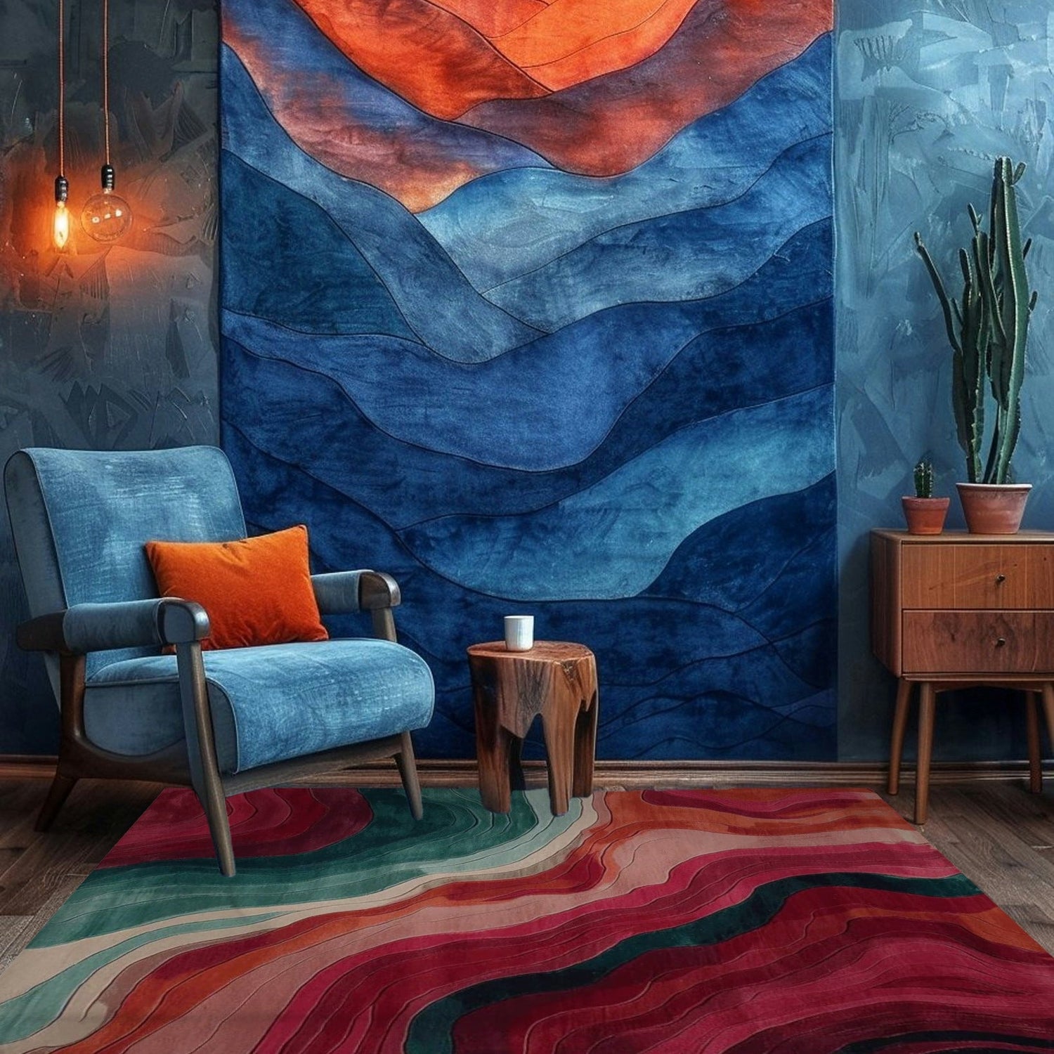 Echoes of Color Hand Tufted Rug