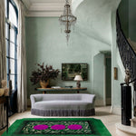 Edged Valley of the Suns Hand Tufted Wool Rug - Green