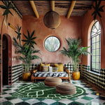 Elephant Ear Shaped Hand Tufted Wool Rug