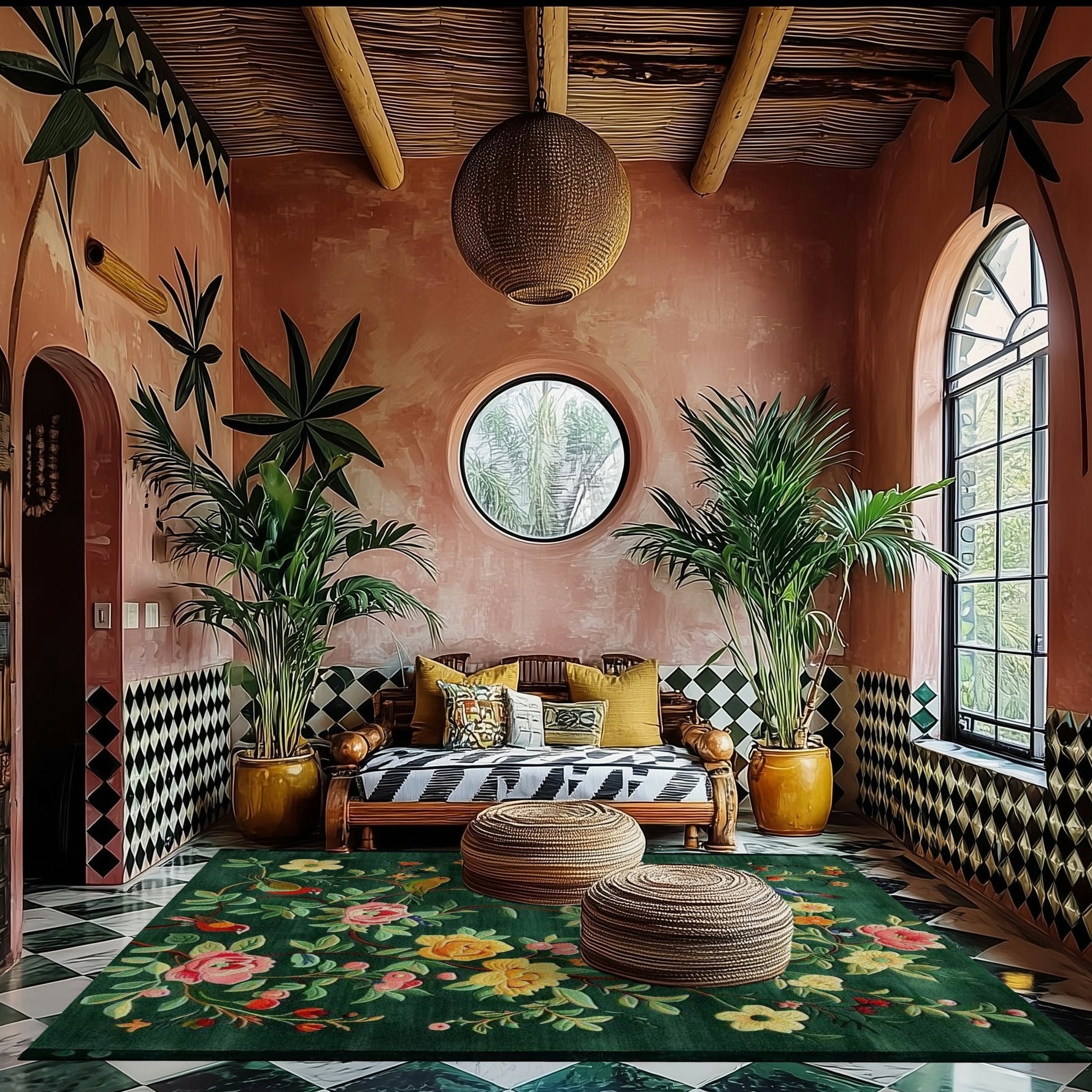 Emerald Oasis Hand Tufted Rug