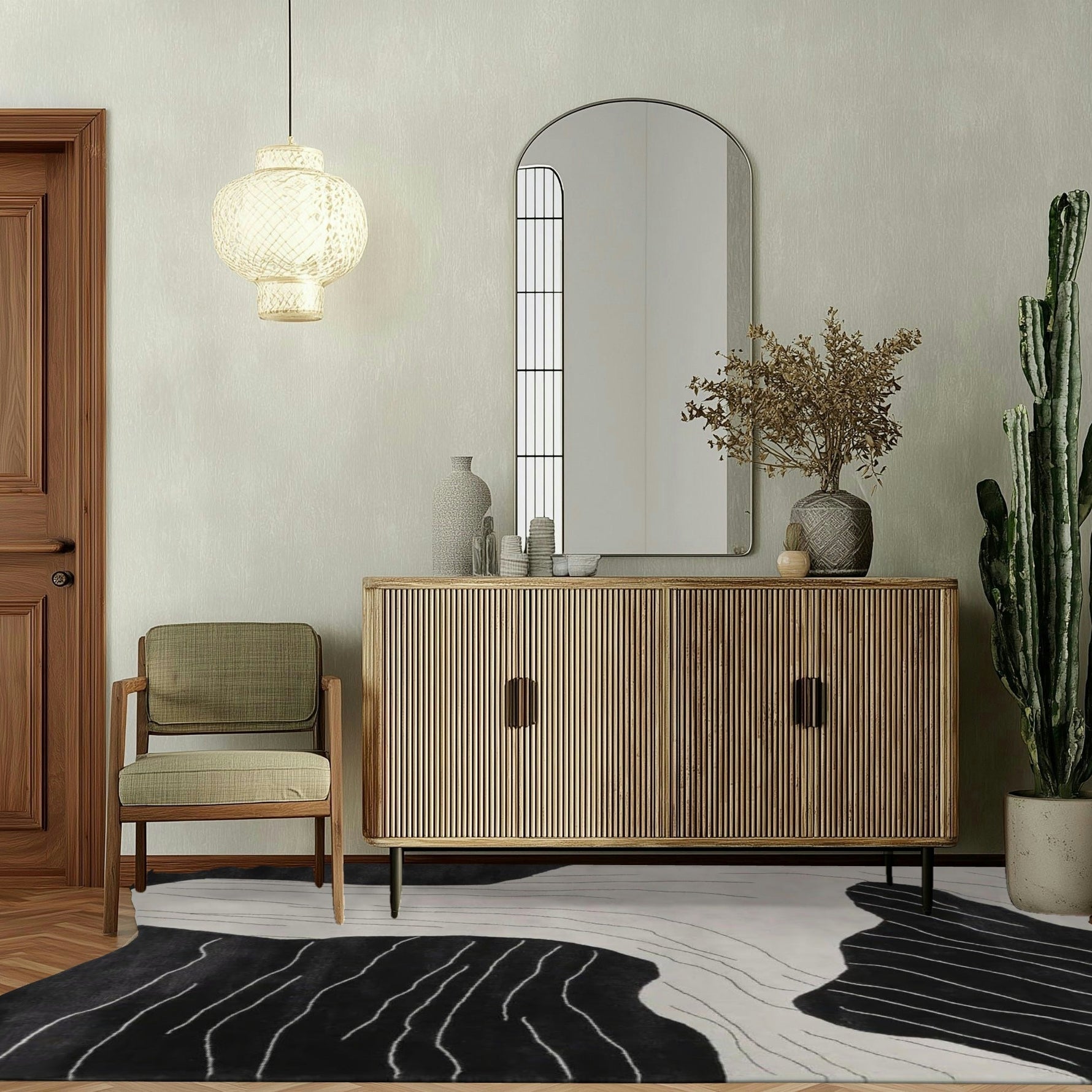 Erosion Stream Veins Hand Tufted Rug