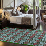 Feminine Art Deco Floral Hand Tufted Rug