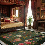 Flora & Fauna Square Hand Tufted Wool Rug