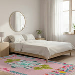 Floral Monstera Staffordshire Pastel Hand Tufted Rug