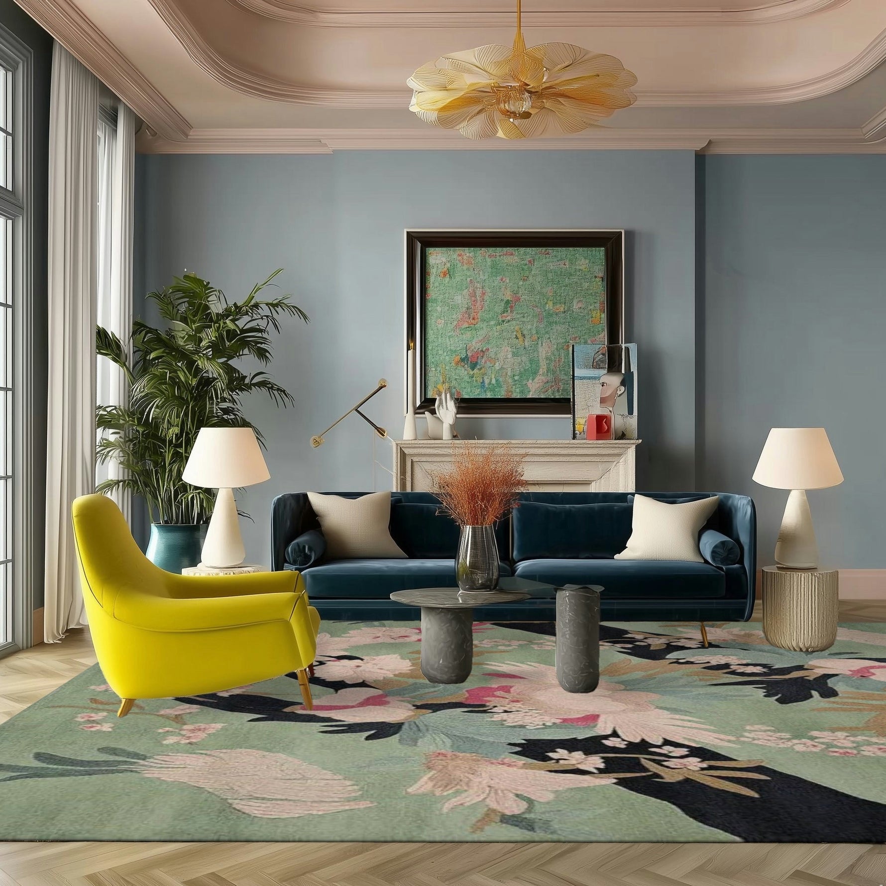 Floral Muse Trail Hand Tufted Rug