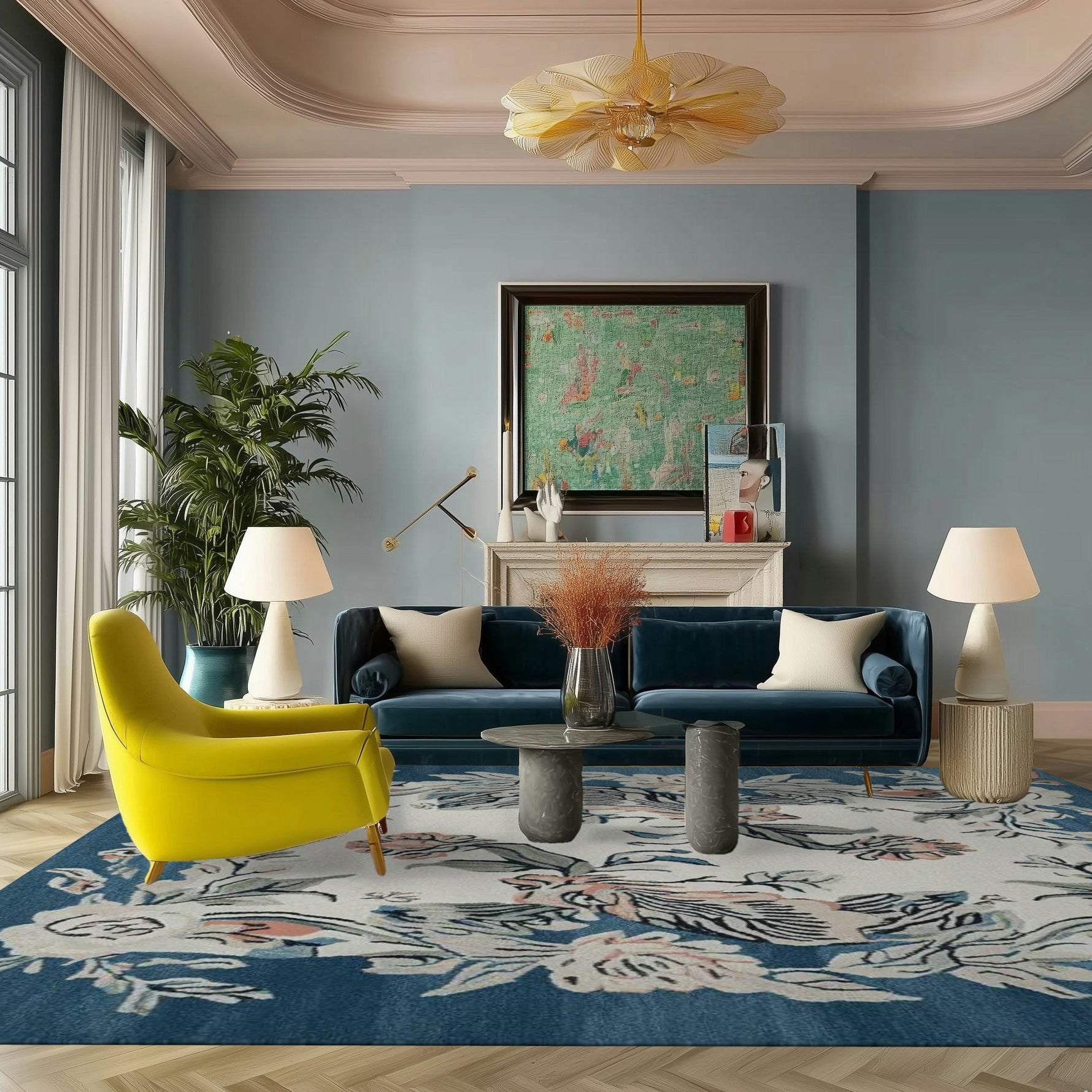 Floral Reverie Hand Knotted Rug